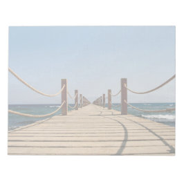 Bloco De Notas Ponte sem fim de madeira para o oceano