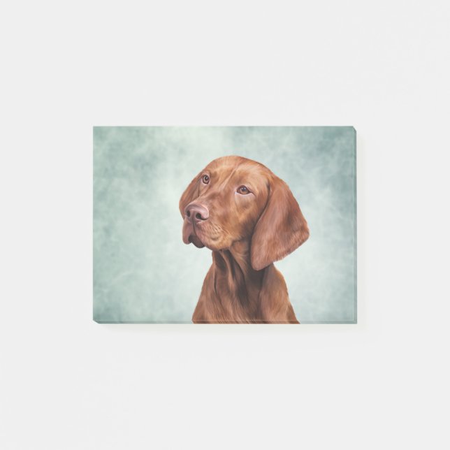 Bloco De Notas Ponteiro engraçado de tiragem de Vizsla (Frente)