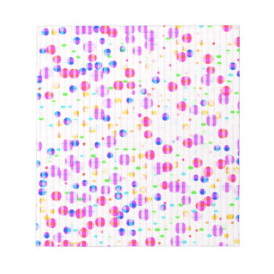 Bloco De Notas Pontos coloridos a rosa