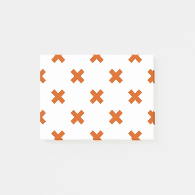 Bloco De Notas Pontos de cruz laranja em branco (Frente)
