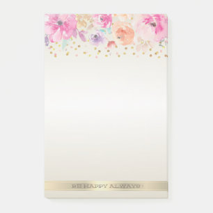 Bloco De Notas Pontos Modernos de Bolinhas,Confetes,Flores - Pers