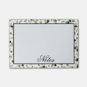 Bloco De Notas Pontos pretos Dourados dos confetes