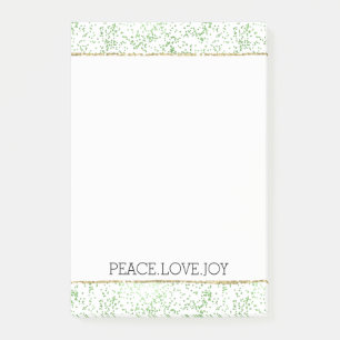 Bloco De Notas Pontos Sparkle Verdes Dourados Glitz    