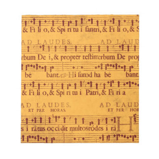 Bloco De Notas Pontuação de música cante gregoriana