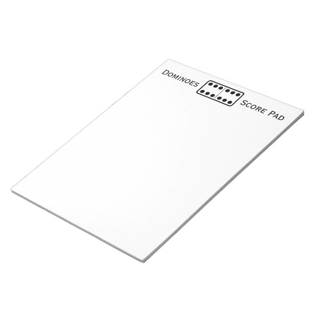 Bloco De Notas Pontuação Simples do Jogo Domino Sesses Duplos Bra (Inclinado)