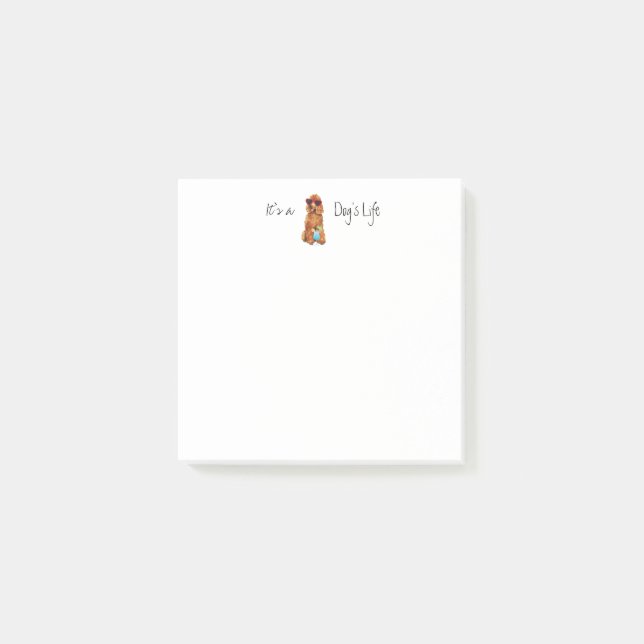 Bloco De Notas Poodle de Verão (Frente)