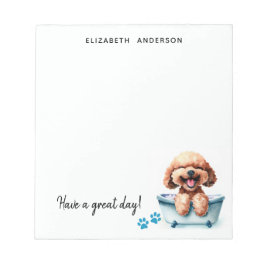 Bloco De Notas Poodle Dog Personalizado