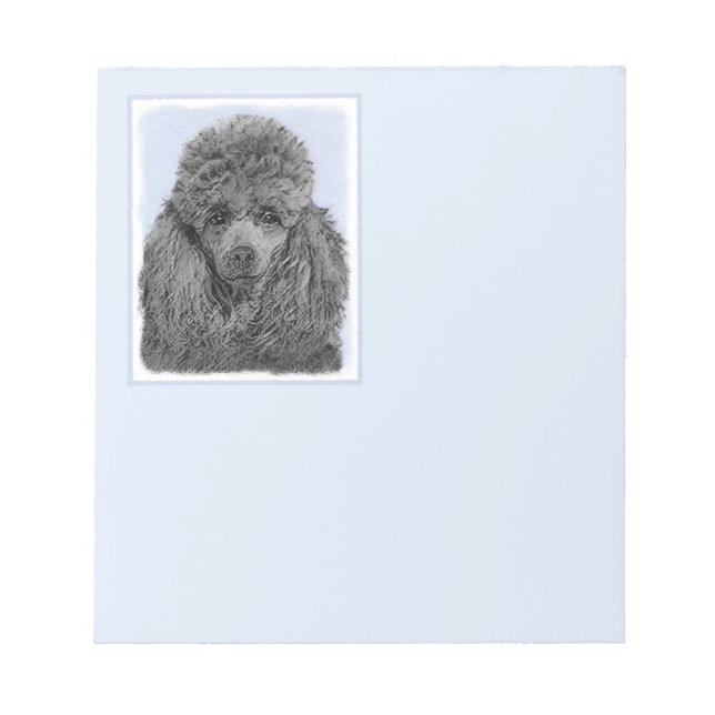 Bloco De Notas Poodle Painting Miniature Toy Black (Frente)