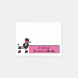 Bloco De Notas Poodle Preto do rico Personalizado