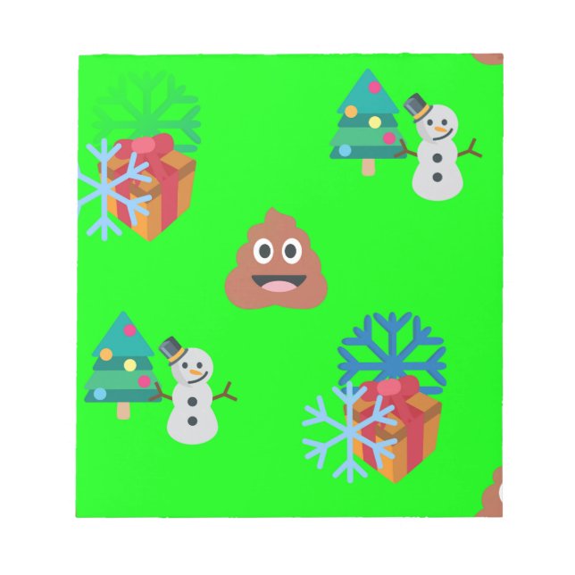 Bloco De Notas poop emoji de natal (Frente)