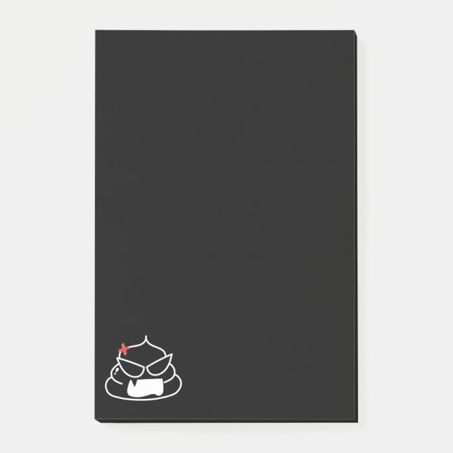 Bloco De Notas Poop zangado - Brootsch, o PooPoo (Frente)