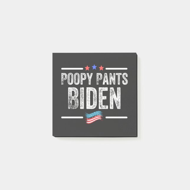 Bloco De Notas Poopy Pants Biden (Frente)