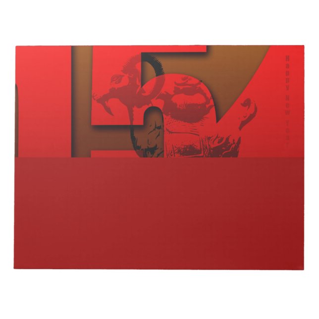 Bloco De Notas Pop 2015 Ram Ovino Ano - Notepad (Frente)