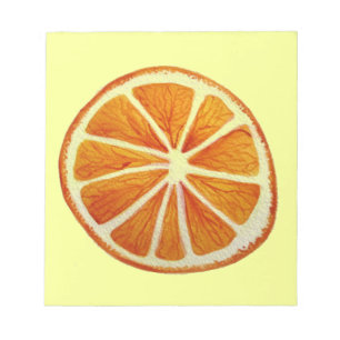 Bloco De Notas Pop art alaranjado suculento da fruta da aguarela