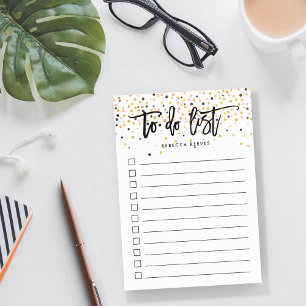 Bloco De Notas Pop dos confetes personalizado para fazer a lista