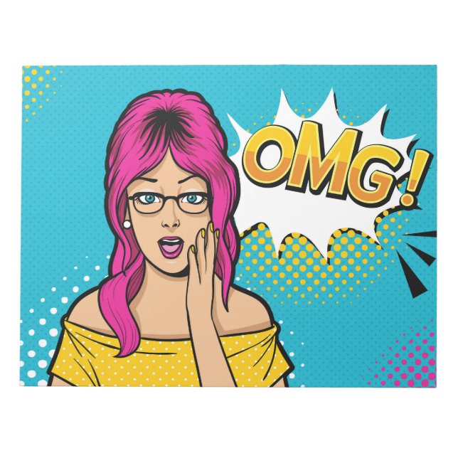 Bloco De Notas Pop feminino (Frente)