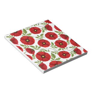 Bloco De Notas Poppy alegre Flores de Verão