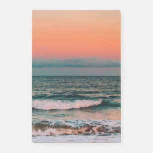 Bloco De Notas pôr do sol sobre o mar