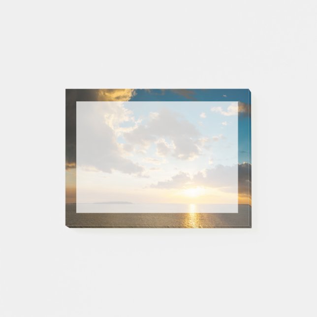 Bloco De Notas Pôr do sol sobre o oceano, Fiji (Frente)