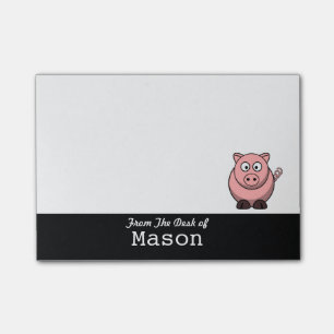 Bloco De Notas Porco cor-de-rosa gordo engraçado personalizado