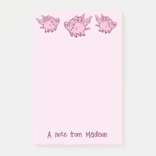 Bloco De Notas Porcos de Texto e Cores Personalizados