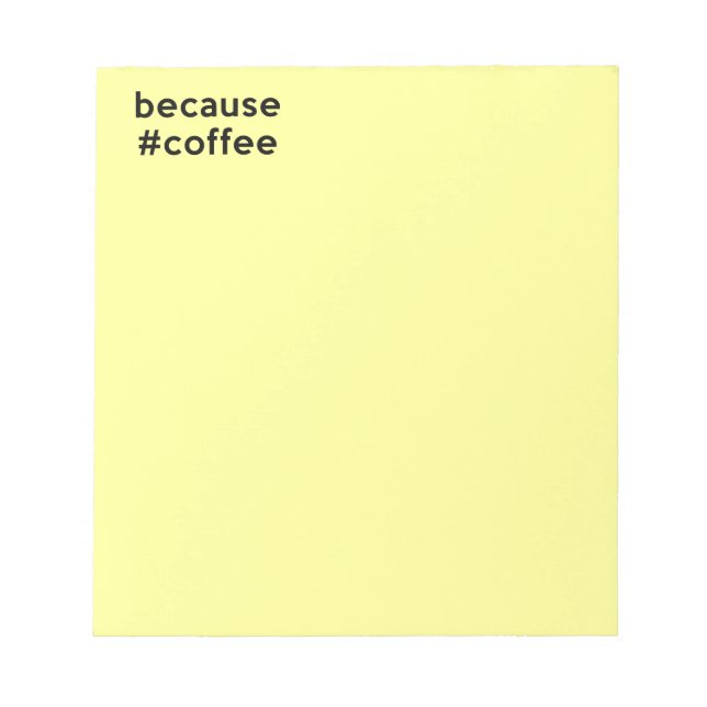 Bloco De Notas Porque Café (Frente)