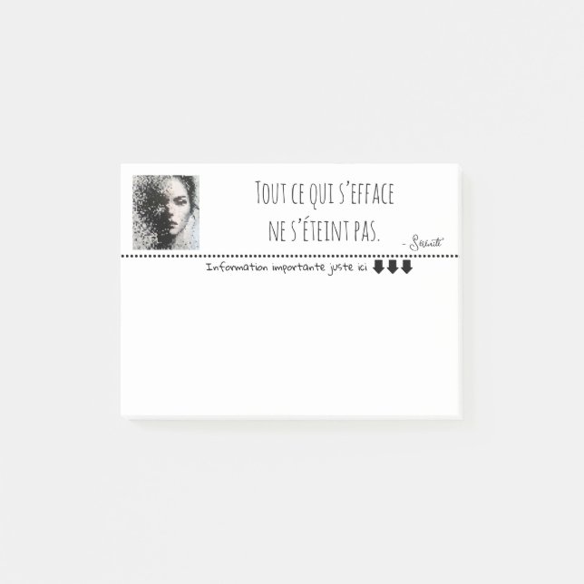 Bloco De Notas Portrait noir blanc pixel art  (Frente)