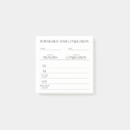 Bloco De Notas Português | Prática de Conjugação de Verbos