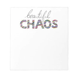 Bloco De Notas Positive Motivational Text Beautiful Chaos