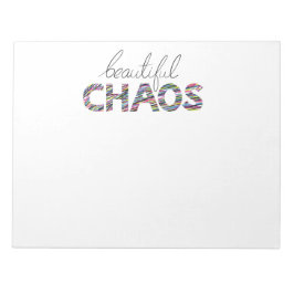 Bloco De Notas Positive Motivational Text Beautiful Chaos