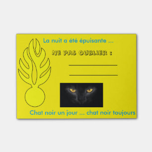 Bloco De Notas Post gato preto! Noite difícil