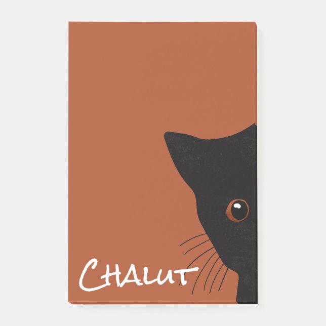 Bloco De Notas Post-it® chat noir (Frente)