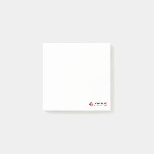 Bloco De Notas Post-it CritiqueJeu (Frente)