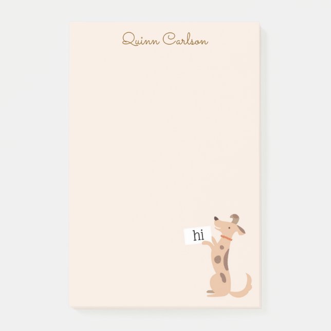 Bloco De Notas Post-it de Cachorro (Frente)