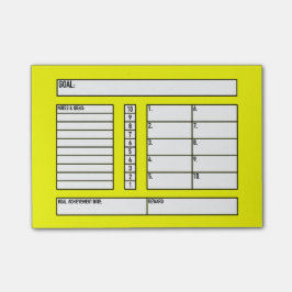 Bloco De Notas Post-it do perseguidor do objetivo