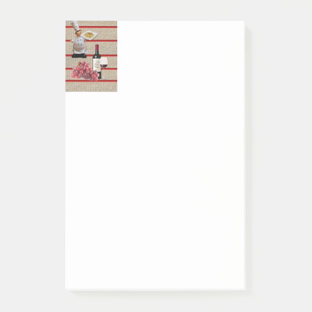 Bloco De Notas Post-it Notes Chef Uvas Tinto (Frente)