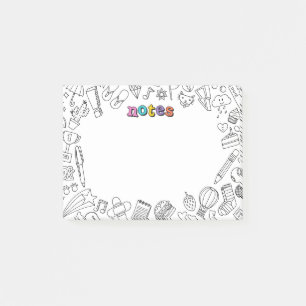 Bloco De Notas Post-it notes de colorir fixes