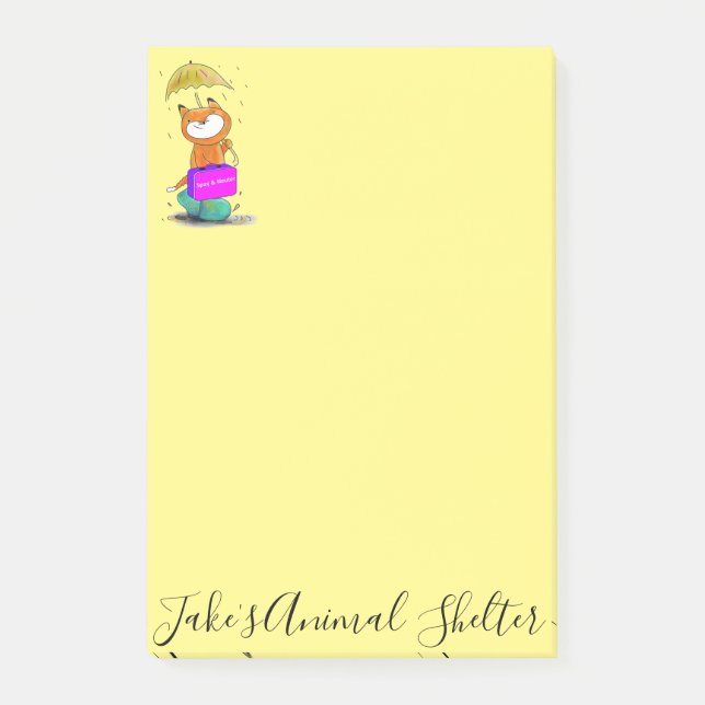 Bloco De Notas Post-it Notes Gato Felino Esterilização & Castraçã (Frente)