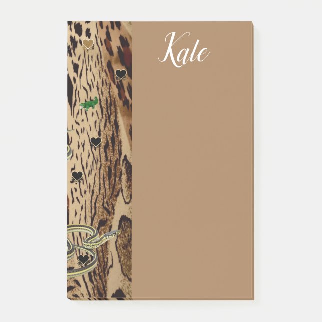 Bloco De Notas Post-it Notes Leopardo (Frente)