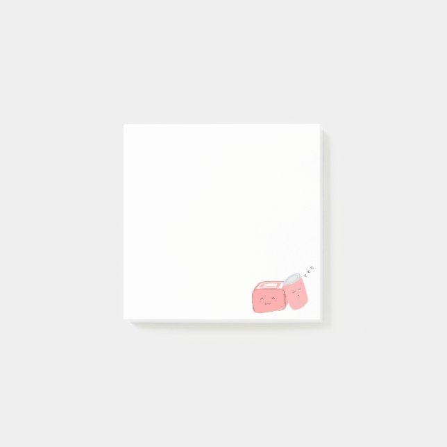 Bloco De Notas Post-It Notes | Marshmallow Fofo (Frente)