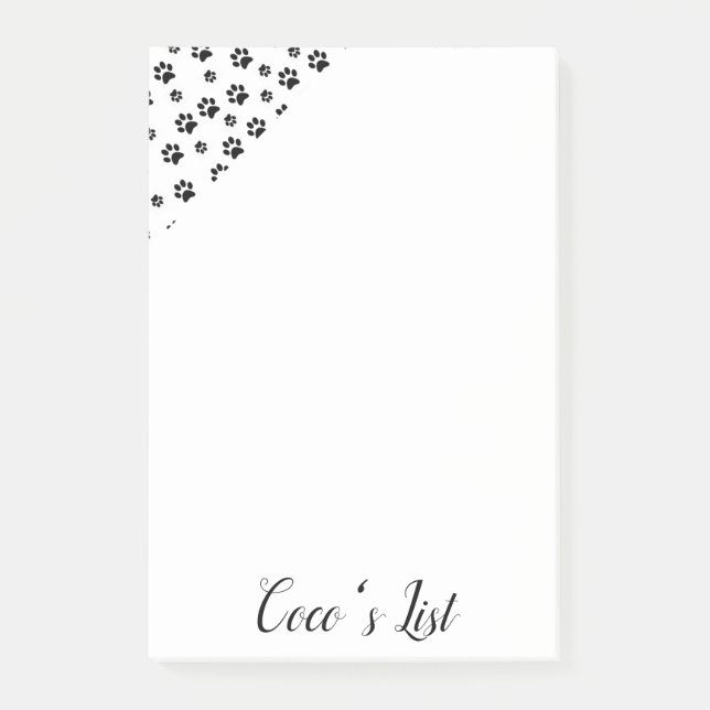 Bloco De Notas Post-it Notes Patas Gato Gatinhos Cães Cachorrinho (Frente)