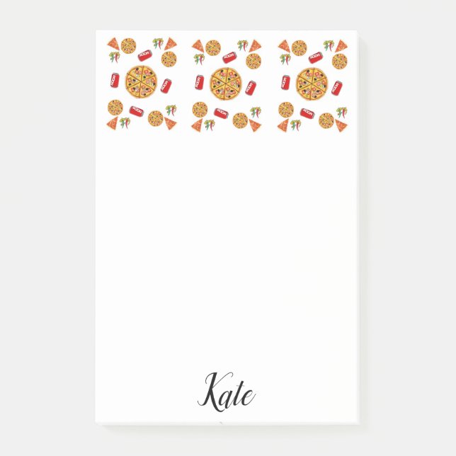 Bloco De Notas Post-it Notes Pizza (Frente)