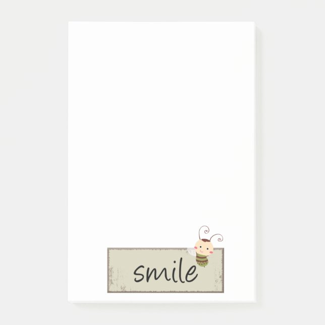 Bloco De Notas Post-it Notes Sorriso Abelha (Frente)