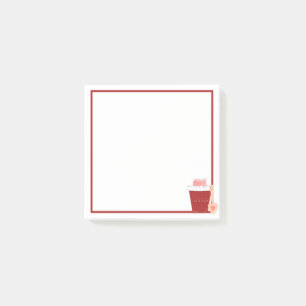 Bloco De Notas Post-It Notes   Xícara De Sorvete Fofa E Marshmall