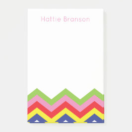 Bloco de Notas Post-It Personalizado com Chevron M