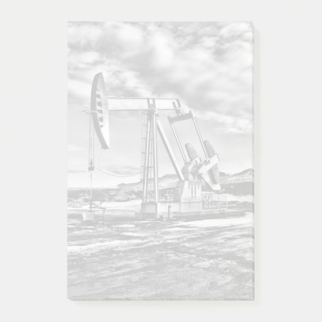 Bloco De Notas Post-it preto e branco da unidade de bombeamento (Frente)