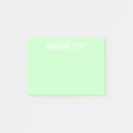 Bloco De Notas Post-it verdes personalizados costume com nome