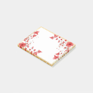 Bloco de notas Postado de quadro rosa