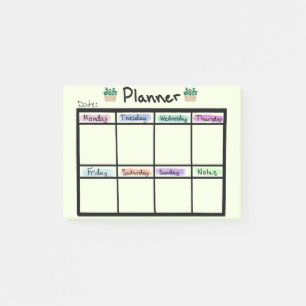 Bloco De Notas Postar Notas do Planejador Semanal