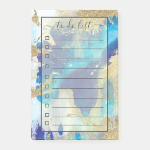 Bloco De Notas Poste de lavagem com aquarela brilhante ombre "par